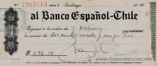 ChequeBancoEspañolChile